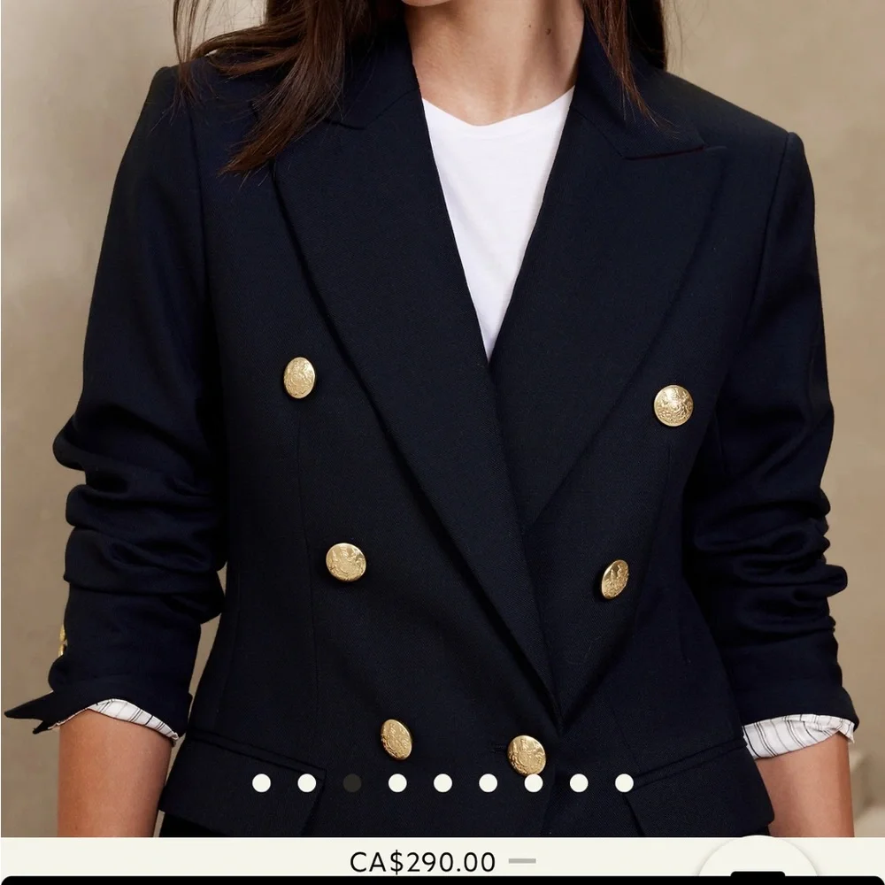 Banana Republic Double Breasted Captain’s Blazer (4 Tall) - Picture 2 of 15